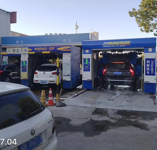 浙江加油站安装第三台日森全自动洗车机