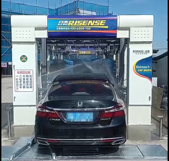 浙江加油站安装日森隧道式洗车机