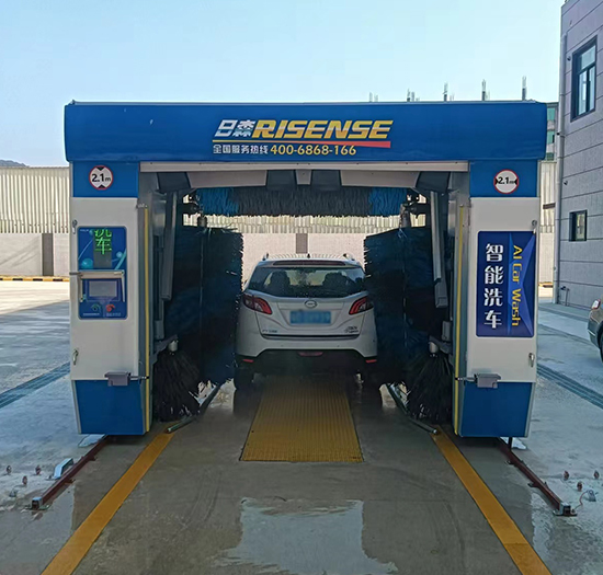 广东中国石化加油站安装日森24小时无人值守洗车机
